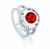 FEUEROPAL - Ring / in Palladium Weißgold mit Diamanten